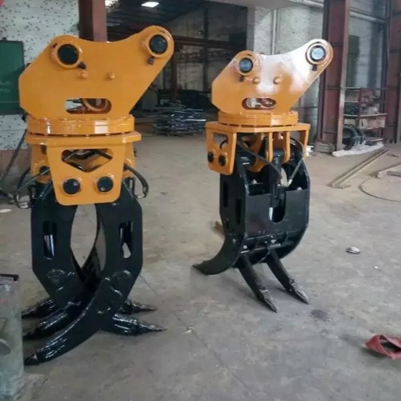 Alloy Steel Excavator Rotating Grapple 360 Degree Roration For Wood Grabbing