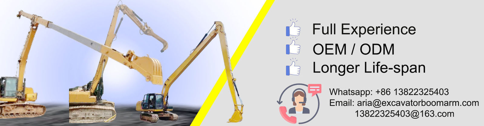 Brazo de Telescopic del excavador