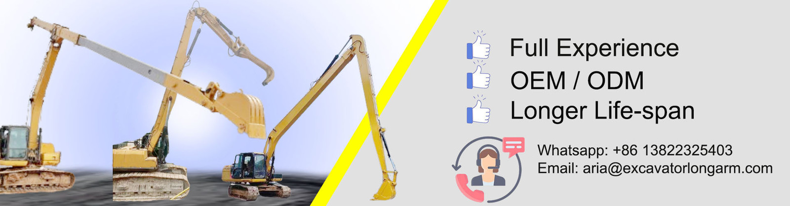Brazo de Telescopic del excavador