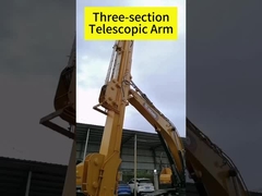 Brazo telescópico de tres secciones para excavadora