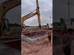 Más de 4 años usando el brazo telescópico de la excavadora para excavar el cajón