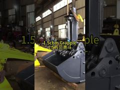 Ver: Telescopio de excavadora con cuchara tipo bivalva para agarrar escaparate de limo, suelo y arena
