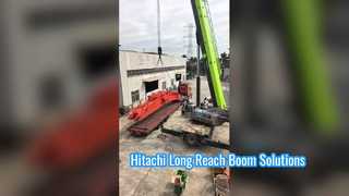 Brazo articulado de largo alcance para excavadora Hitachi: mejora del rendimiento en entornos desafiantes