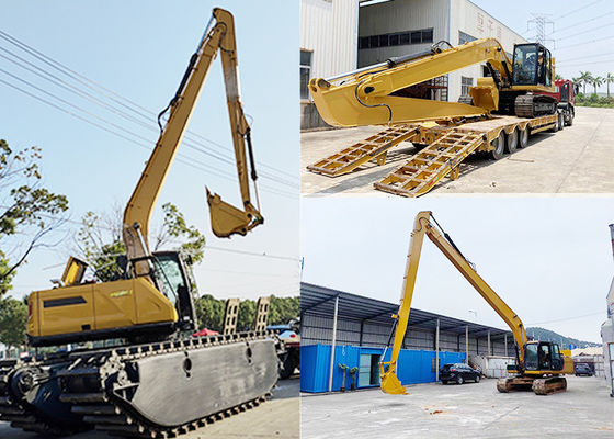 Excavadora de largo alcance de 20 toneladas Boom extendido para excavar tierra de arena Silt