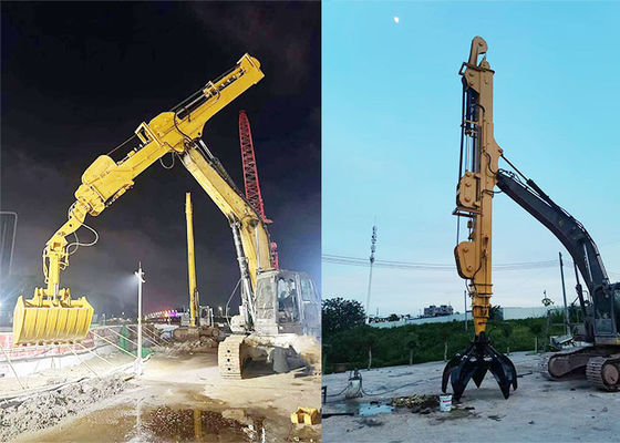 Excavadora de 35 m Brazo de la caza telescópica para trabajos de construcción Gran capacidad de cubo