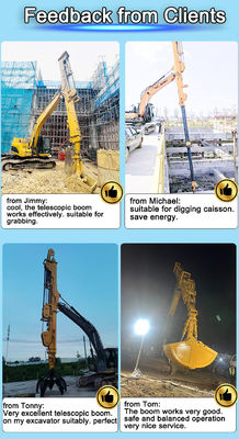 BS900E 3 secciones de largo brazo telescópico para excavadoras Hitachi Komatsu