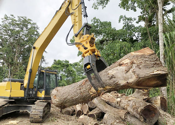 Excavadora multifunción Adjunto de agarre de roca hidráulica Q355B Adjunto de registro de excavadora