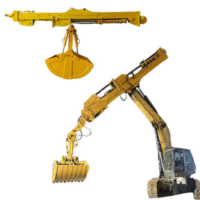 3 secciones Excavadora telescópica Boom Dipper brazo con 0.4cbm a 2.5cbm cubo