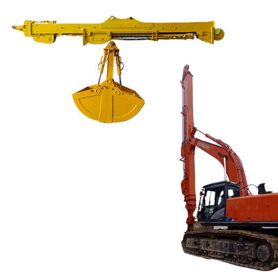 3 secciones Excavadora telescópica Boom Dipper brazo con 0.4cbm a 2.5cbm cubo