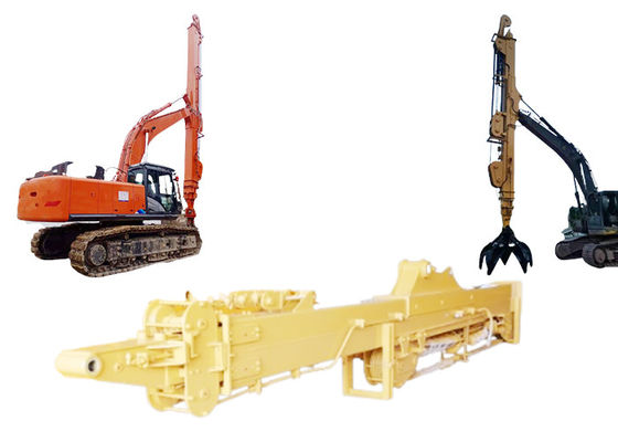 Tres secciones excavadora brazo telescópico BS900E soldadura brazo de caza en la excavadora