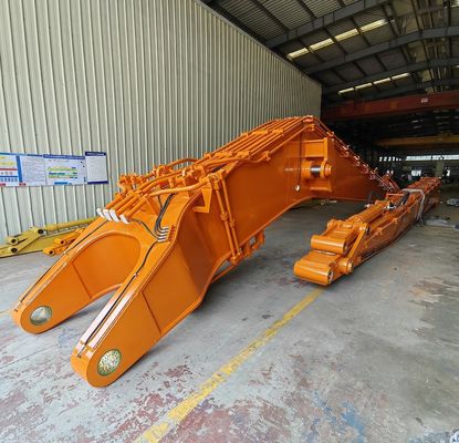 Excavadora Q690D Boom de largo alcance con cilindro de cubo para descargar arena