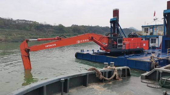 Excavadora de largo alcance limpieza del lecho del río excavadora de dragado brazo largo
