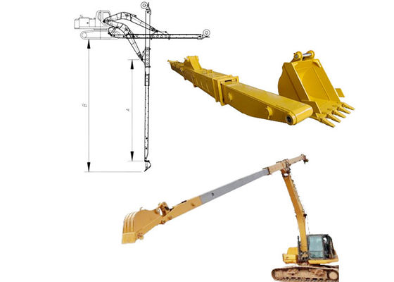 Excavadora de 6 toneladas-36 toneladas montada con un brazo telescópico para una profundidad de excavación de 15 metros