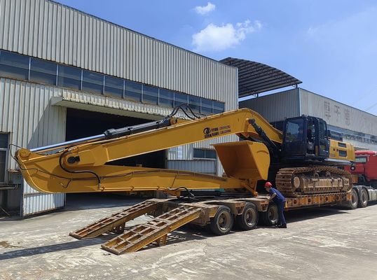 Excavadora de color personalizada Boom de largo alcance de 24 m para dragar o excavar arena