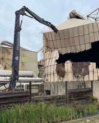 Tres piezas de telescopio de demolición, Q355B Q690D de la demolición de la excavadora brazo