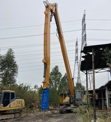 Tres secciones de excavadora de desmontaje brazo de alcance ajustable para el desmontaje