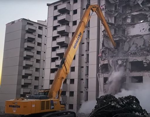 Excavadora de demolición de largo alcance de 6-8 toneladas para la demolición de edificios