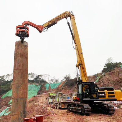 Excavadora de largo alcance de pila de brazo conductor de pila hidráulica para construcción