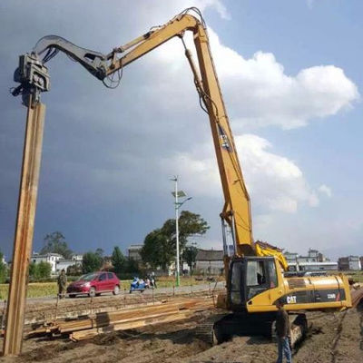 Excavadora de trabajo pesado conductor de pila brazo vibratorio de conexión para sitios de construcción