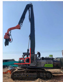 Excavadora hidráulica a medida, brazo de conducción, base de perforación de largo alcance