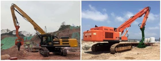 Excavadora hidráulica a medida, brazo de conducción, base de perforación de largo alcance