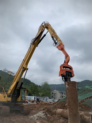 Excavadora montada en una pila de hojas conductor de largo alcance brazo, excavadora pila brazo boom
