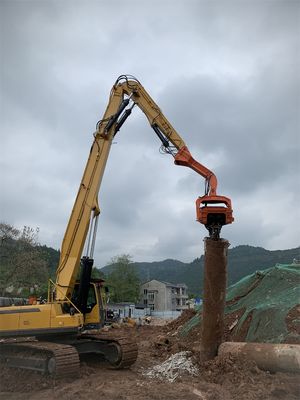 Excavadora montada en una pila de hojas conductor de largo alcance brazo, excavadora pila brazo boom