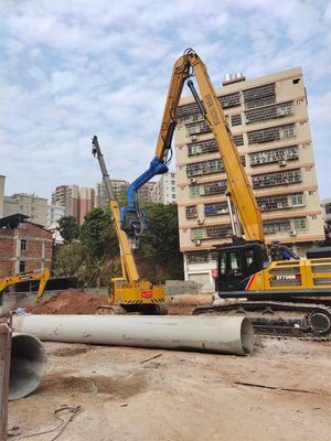 Excavadora de 20-85 toneladas de largo alcance brazo hidráulico para perforación profunda de cimientos