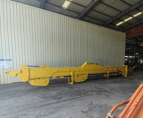 Boom telescópico de largo alcance para excavadoras, sitios de construcción brazo telescópico de metal