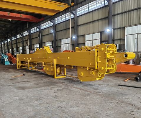 Boom telescópico de largo alcance para excavadoras, sitios de construcción brazo telescópico de metal