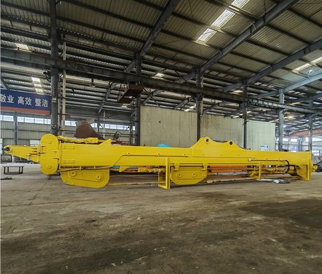 Boom telescópico de largo alcance para excavadoras, sitios de construcción brazo telescópico de metal