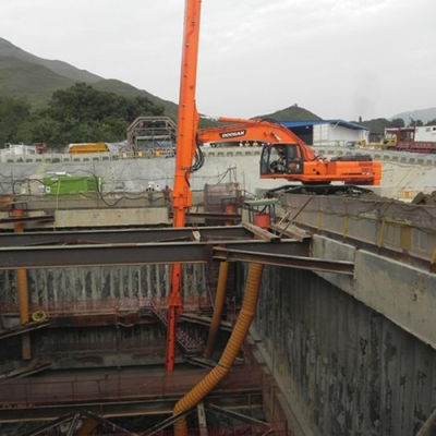 Excavadora de tres secciones brazo telescópico para excavación profunda