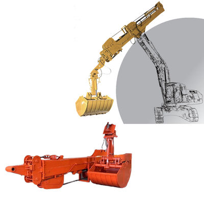 Accesorios para excavadoras Brazo telescópico de la excavadora BS900E Q355B Material Tres secciones