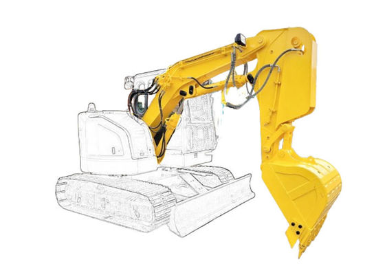 Shaogang Q355B excavadora acorta brazo boom con cubo más grande y cilindro de cubo