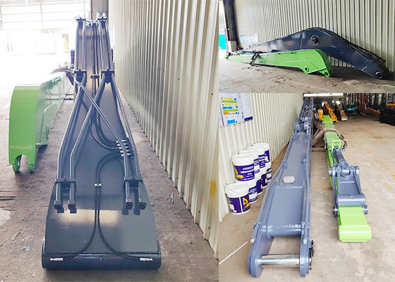 Excavadora de gran alcance con brazo largo