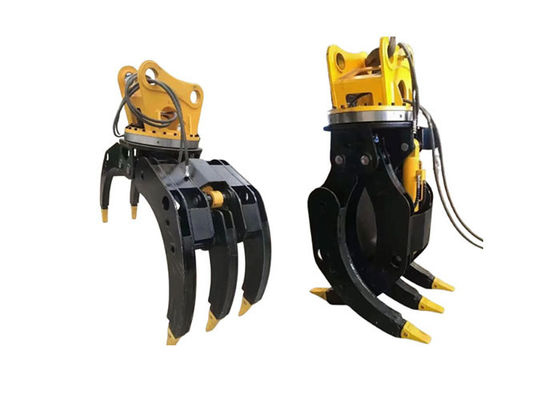 Accesorios de excavadora 6-8T agarre hidráulico para agarrar piedra de tronco