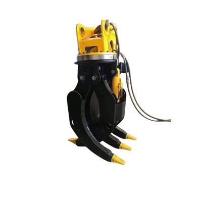 Pinza hidráulica con ángulo de rotación de 360 grados, naranja, para menor mantenimiento y manipulación