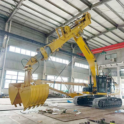 Excavadora telescópica con cubo de Clamshell Boom telescópico para gatos hitachi komatsu
