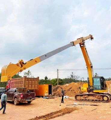 14m 16m Excavadora brazo telescópico con cubo estándar cubo de concha de clamshell