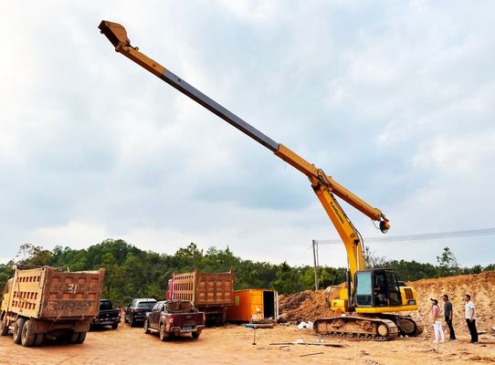 14m 16m Excavadora brazo telescópico con cubo estándar cubo de concha de clamshell