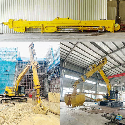 20M Brazo telescópico para excavadora Rojo Amarillo para la casa de excavación Fundación