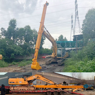 Cat Hitachi excavadora brazo telescópico para la excavación de la casa fundación cavar más profundo