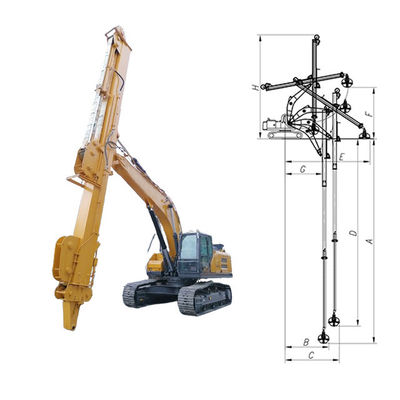 Excavadora telescópica Telescópica 25m 30m 32m Con cubo de cáscara para excavadora