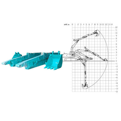 10M Excavadora brazo telescópico mejor soldadura para Kobelco Hitachi Cat