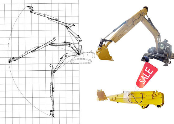 Utilice una excavadora de largo alcance Telescópica Boom Shaogang Q355B Mejor Deslizador