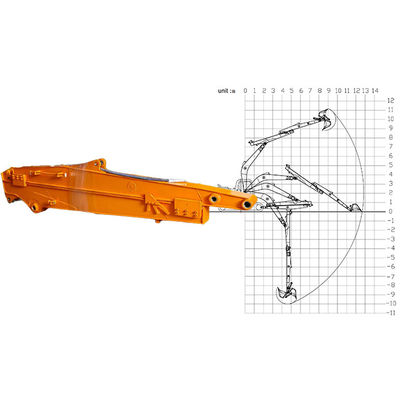 Shaogang Q355B Excavadora brazo telescópico con cubo estándar mejor soldadura rendimiento telescópico