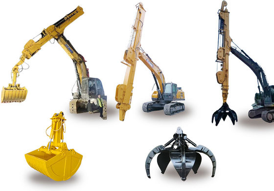 Excavadora ajustable Clamshell Boom telescópico para agarrar el suelo de arena
