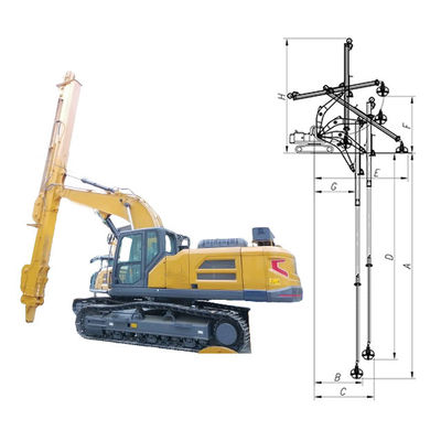 Brazo telescópico ajustable para excavadora, excavadora telescópica BS900E Q355B