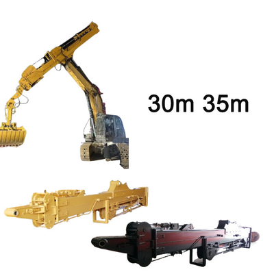 Top 1 Boom telescópico para la excavadora Brazo de cañón Brazo telescópico con cubo de concha