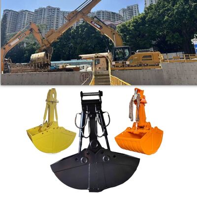 Accesorios de excavadora 1-1.5cbm Clamshell Grab Bucket, Shell Bucket, Hydraulic Clamshell Excavator Bucket para una excavadora de 20 a 30 toneladas